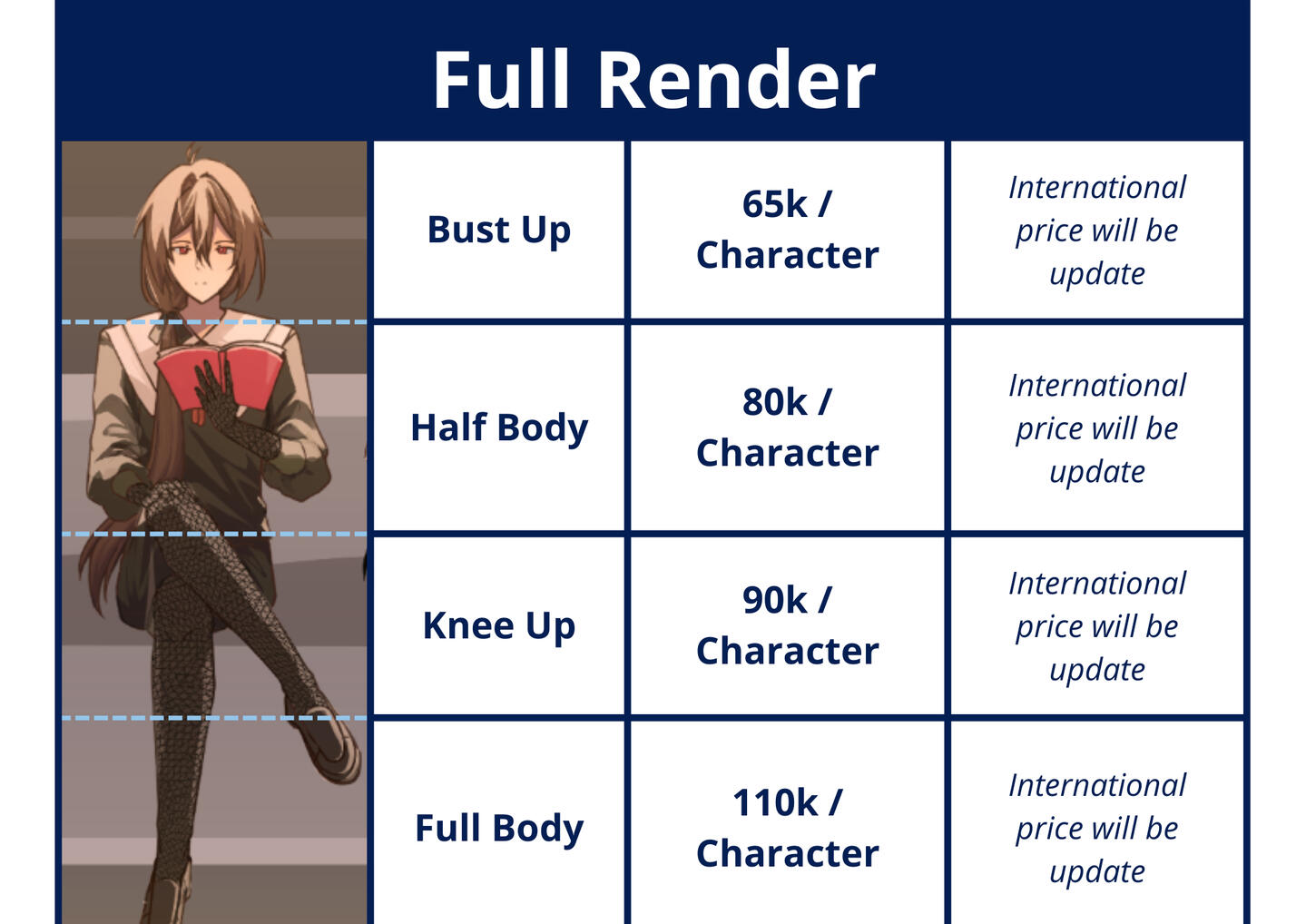 Render Pricelist